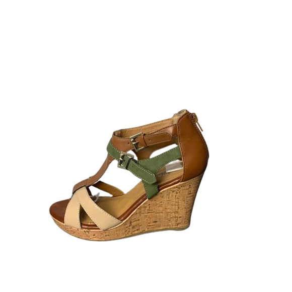 Dots Womens Multicolor Cork Wedge Sandals Size 7 With Adjustable Straps - Picture 5 of 8